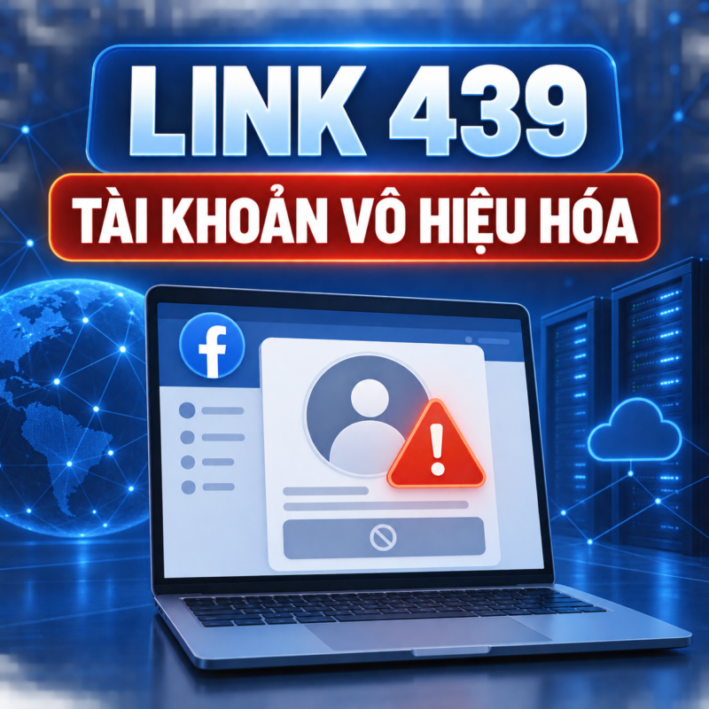 Link 439 Facebook và tài khoản bị vô hiệu hóa