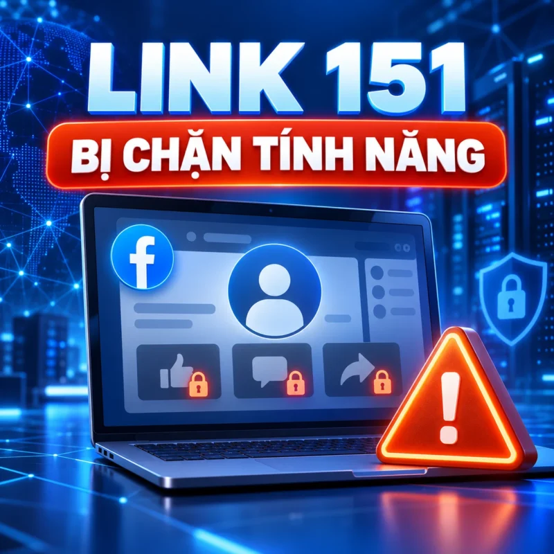 Link 151 Facebook và cảnh báo tài khoản bị chặn tính năng