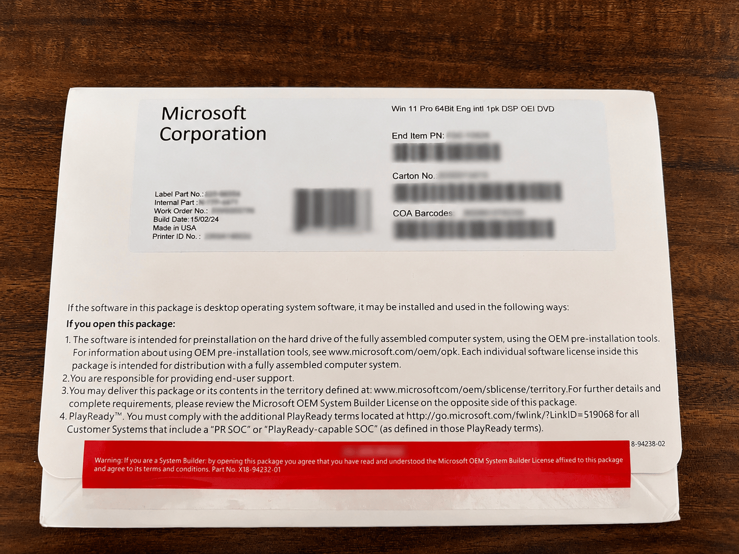 key win 11 pro bản quyền - ngoài phong bì-1
