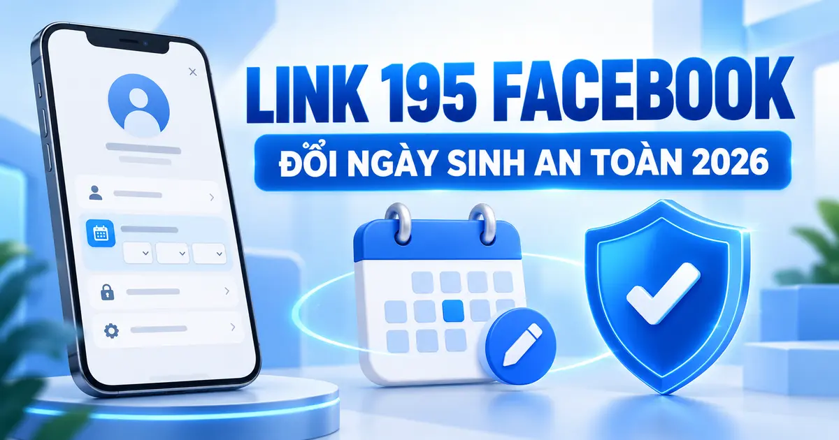 Link 195 Facebook hướng dẫn đổi ngày sinh an toàn năm 2026